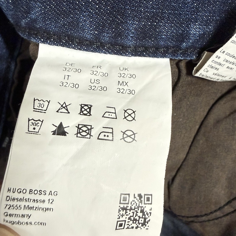 HUGO BOSS Black label Maine1 Jeans Mens 32x30 Whiskers Faded Relaxed Stretch - Picture 8 of 15